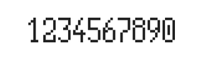 5×10数字点阵字体 ddN510AB0843