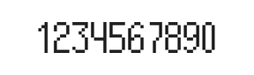 5×10数字点阵字体 ddN510AB0848