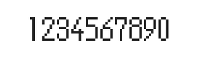 5×10数字点阵字体 ddN510AB0853