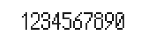 5×10数字点阵字体 ddN510AB0868