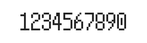 5×10数字点阵字体 ddN510AB0876