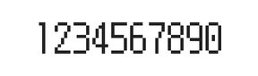 5×10数字点阵字体 ddN510AB0880