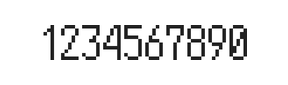 5×10数字点阵字体 ddN510AB0885
