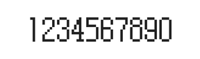5×10数字点阵字体 ddN510AB0887