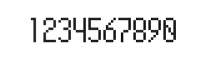 5×10数字点阵字体 ddN510AB0891