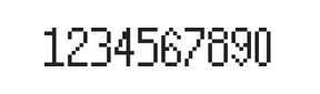 5×10数字点阵字体 ddN510AB0895