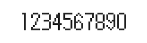 5×10数字点阵字体 ddN510AB0905