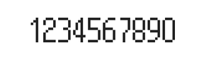 5×10数字点阵字体 ddN510AB0919