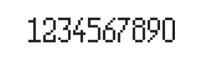 5×10数字点阵字体 ddN510AB0934