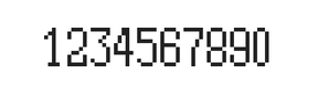 5×10数字点阵字体 ddN510AB0942