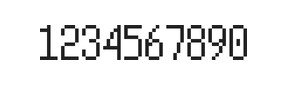 5×10数字点阵字体 ddN510AB0943