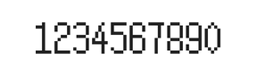 5×10数字点阵字体 ddN510AB0959