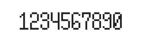 5×10数字点阵字体 ddN510AB0963