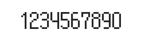 5×10数字点阵字体 ddN510AB0966