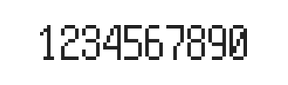 5×10数字点阵字体 ddN510AB0977