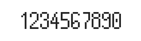 5×10数字点阵字体 ddN510AB0987