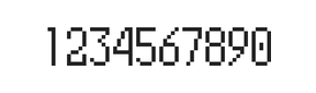 5×10数字点阵字体 ddN510AB0988