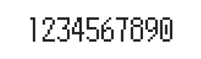 5×10数字点阵字体 ddN510AB0999