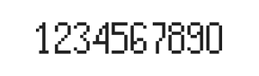 5×10数字点阵字体 ddN510AB1006