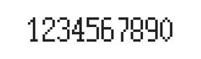 5×10数字点阵字体 ddN510AB1011