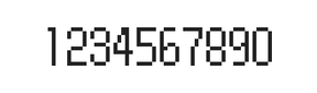 5×10数字点阵字体 ddN510AB1016