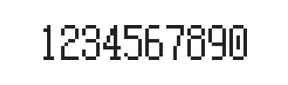 5×10数字点阵字体 ddN510AB1025