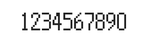 5×10数字点阵字体 ddN510AB1050