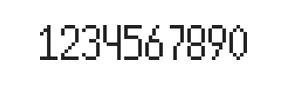 5×10数字点阵字体 ddN510AB1053
