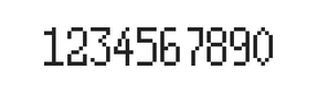 5×10数字点阵字体 ddN510AB1054