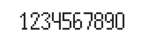 5×10数字点阵字体 ddN510AB1055