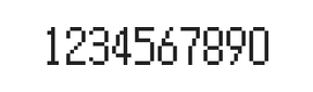 5×10数字点阵字体 ddN510AB1061