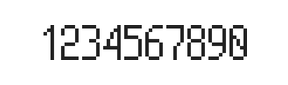 5×10数字点阵字体 ddN510AB1065