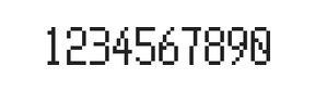 5×10数字点阵字体 ddN510AB1068