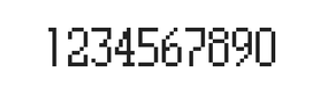 5×10数字点阵字体 ddN510AB1080