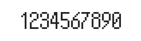 5×10数字点阵字体 ddN510AB1096