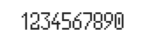 5×10数字点阵字体 ddN510AB1097