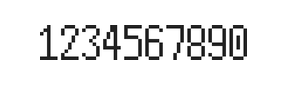5×10数字点阵字体 ddN510AB1103