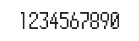 5×10数字点阵字体 ddN510AB1104