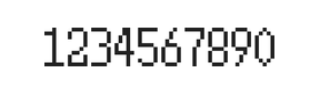 5×10数字点阵字体 ddN510AB1113