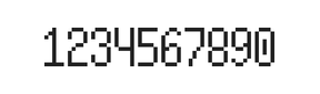 5×10数字点阵字体 ddN510AB1118