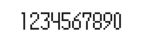 5×10数字点阵字体 ddN510AB1119