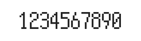 5×10数字点阵字体 ddN510AB1122