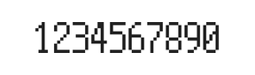 5×10数字点阵字体 ddN510AB1131