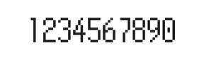 5×10数字点阵字体 ddN510AB1134