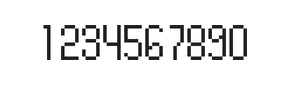 5×10数字点阵字体 ddN510AB1140