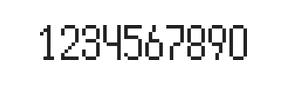 5×10数字点阵字体 ddN510AB1146