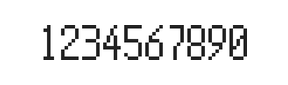 5×10数字点阵字体 ddN510AB1150