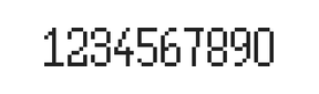 5×10数字点阵字体 ddN510AB1164