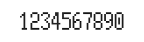 5×10数字点阵字体 ddN510AB1170