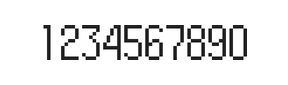5×10数字点阵字体 ddN510AB1176